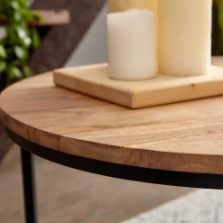 Wohnen Günstiger Couchtisch aus Akazie Massivholz - Tsinaton