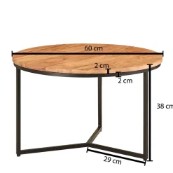 Wohnen Günstiger Couchtisch aus Akazie Massivholz - Tsinaton