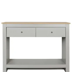 Wohnen Telefontische*Günstiger Konsolentisch in Grau & Eichefarben - Poliesti