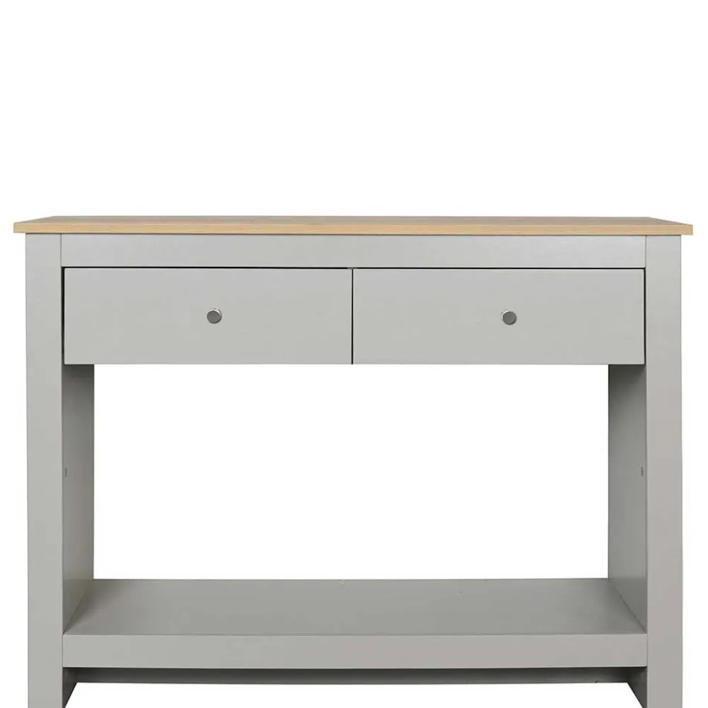 Wohnen Telefontische*Günstiger Konsolentisch in Grau & Eichefarben - Poliesti