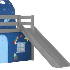 Kinder Wohnen Günstiges Astronaut Spielbett mit Rutsche - Diamony