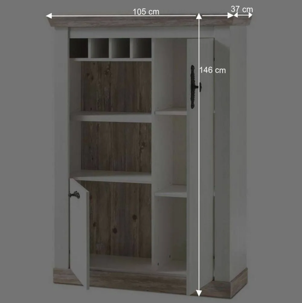 Wohnen Sideboards & Kommoden|Sideboards & Kommoden*Günstiges Highboard im Scandi Chic Nedita in Weiß