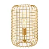 Wohnen Lampen & Leuchten*Goldene Tischlampe mit Gitterschirm - Salmasion