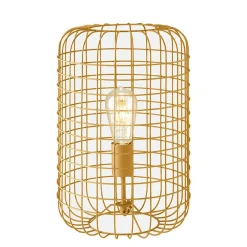 Wohnen Lampen & Leuchten*Goldene Tischlampe mit Gitterschirm - Salmasion