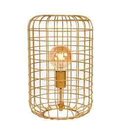 Wohnen Lampen & Leuchten*Goldene Tischlampe mit Gitterschirm - Salmasion