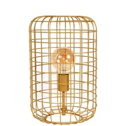Wohnen Lampen & Leuchten*Goldene Tischlampe mit Gitterschirm - Salmasion
