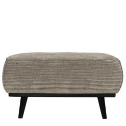 Wohnen Graubrauner Couchhocker aus Strukturstoff - Gela