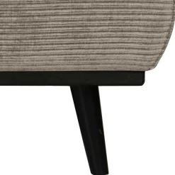 Wohnen Graubrauner Couchhocker aus Strukturstoff - Gela