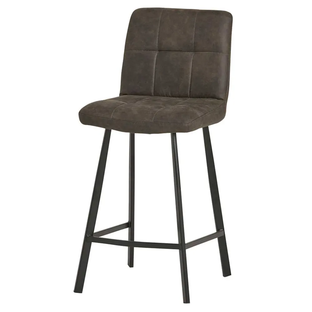 Wohnen Hocker|Barhocker*Graue Barstühle gepolstert - Jano (2er Set)