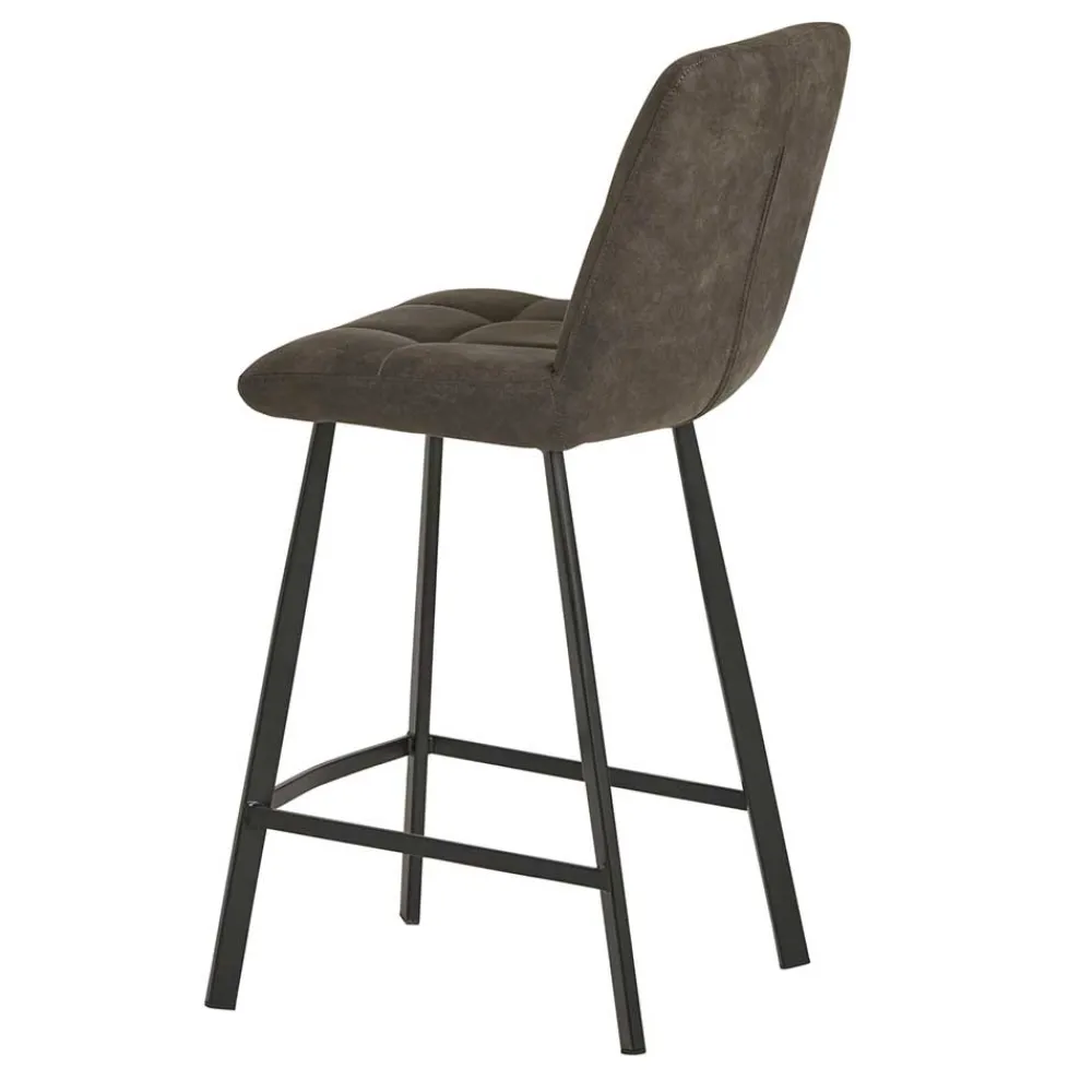 Wohnen Hocker|Barhocker*Graue Barstühle gepolstert - Jano (2er Set)