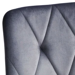 Wohnen Graue Esszimmerstühle aus Samt - Epos (4er Set)