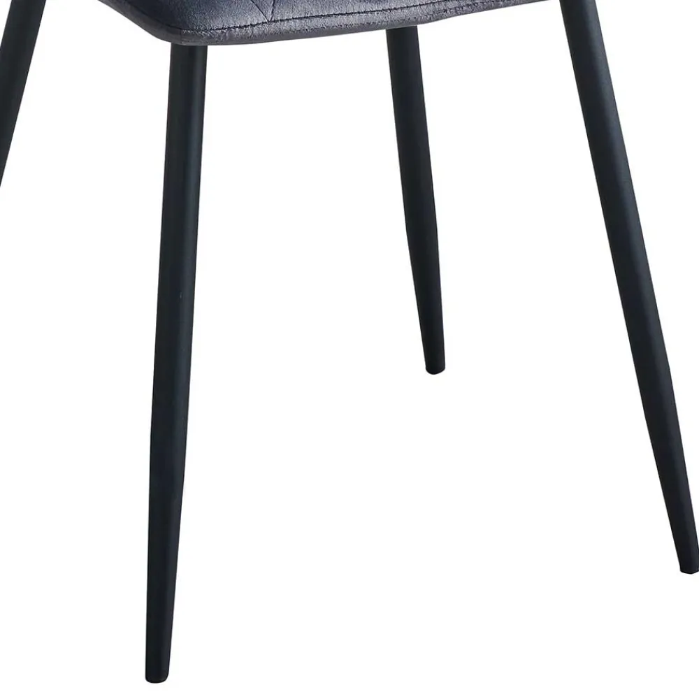 Wohnen Graue Esszimmerstühle aus Samt - Epos (4er Set)