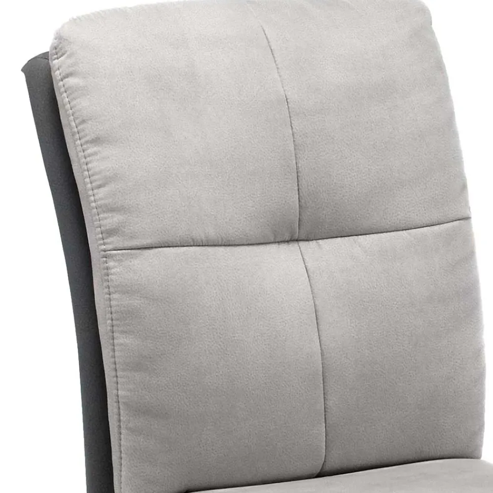 Wohnen Graue Esszimmerstühle Casalin mit Edelstahl Gestell (2er Set)