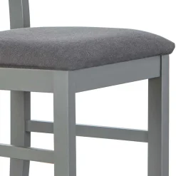 Wohnen Graue Holzstühle mit Polstersitz - Nepplan (2er Set)