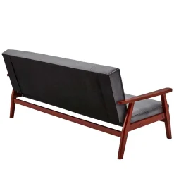 Wohnen Graue Samt Bettcouch mit Holzgestell - Farala