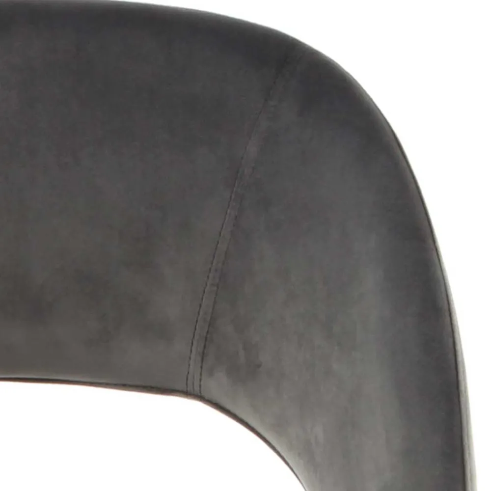 Wohnen Designermöbel*Graue Samtstühle mit Eisenbeinen - Viarolia (2er Set)