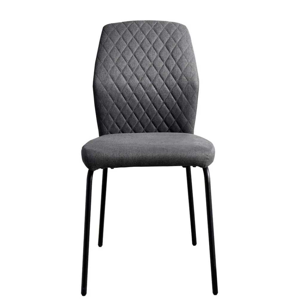 Wohnen Graue Stoffstühle modern - Lenox (4er Set)