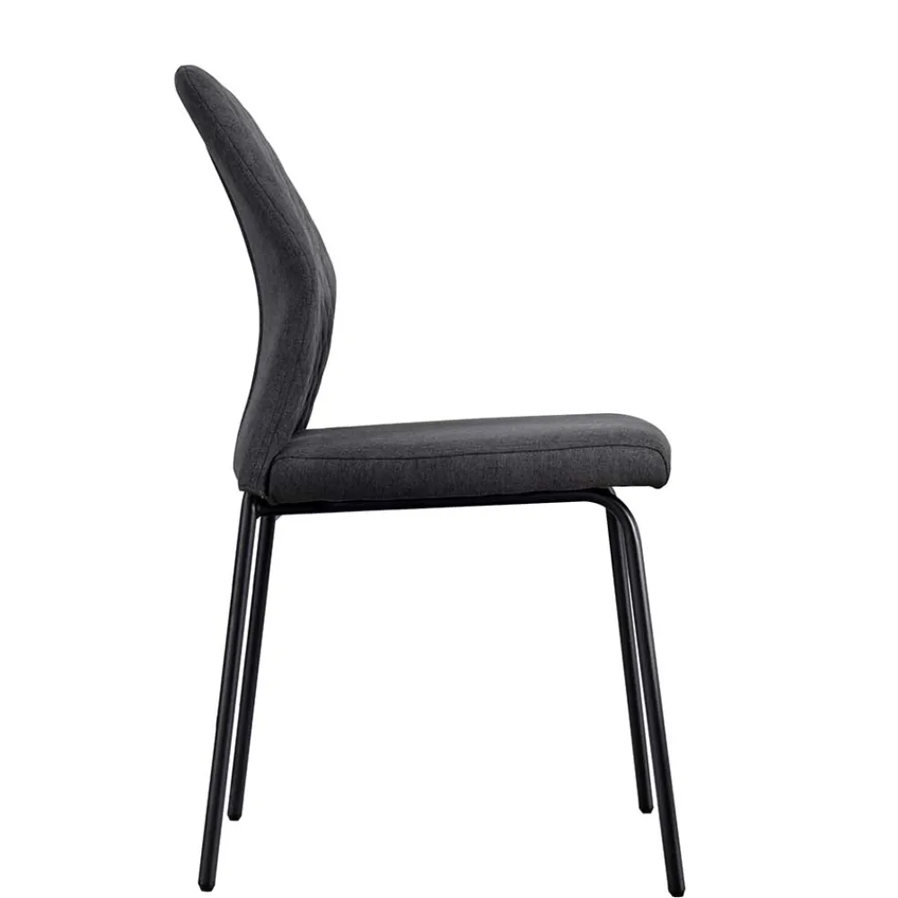 Wohnen Graue Stoffstühle modern - Lenox (4er Set)