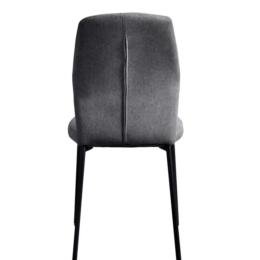 Wohnen Graue Stoffstühle modern - Lenox (4er Set)