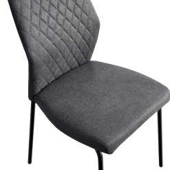 Wohnen Graue Stoffstühle modern - Lenox (4er Set)