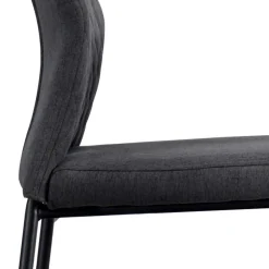 Wohnen Graue Stoffstühle modern - Lenox (4er Set)