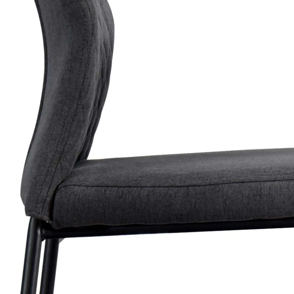 Wohnen Graue Stoffstühle modern - Lenox (4er Set)