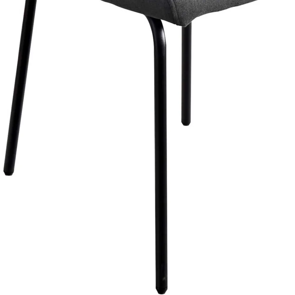 Wohnen Graue Stoffstühle modern - Lenox (4er Set)