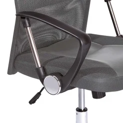 Wohnen Grauer Chefsessel aus Mesh & Kunstleder - Echora