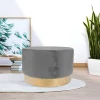 Wohnen Grauer Hocker mit 55 cm Durchmesser - Marina