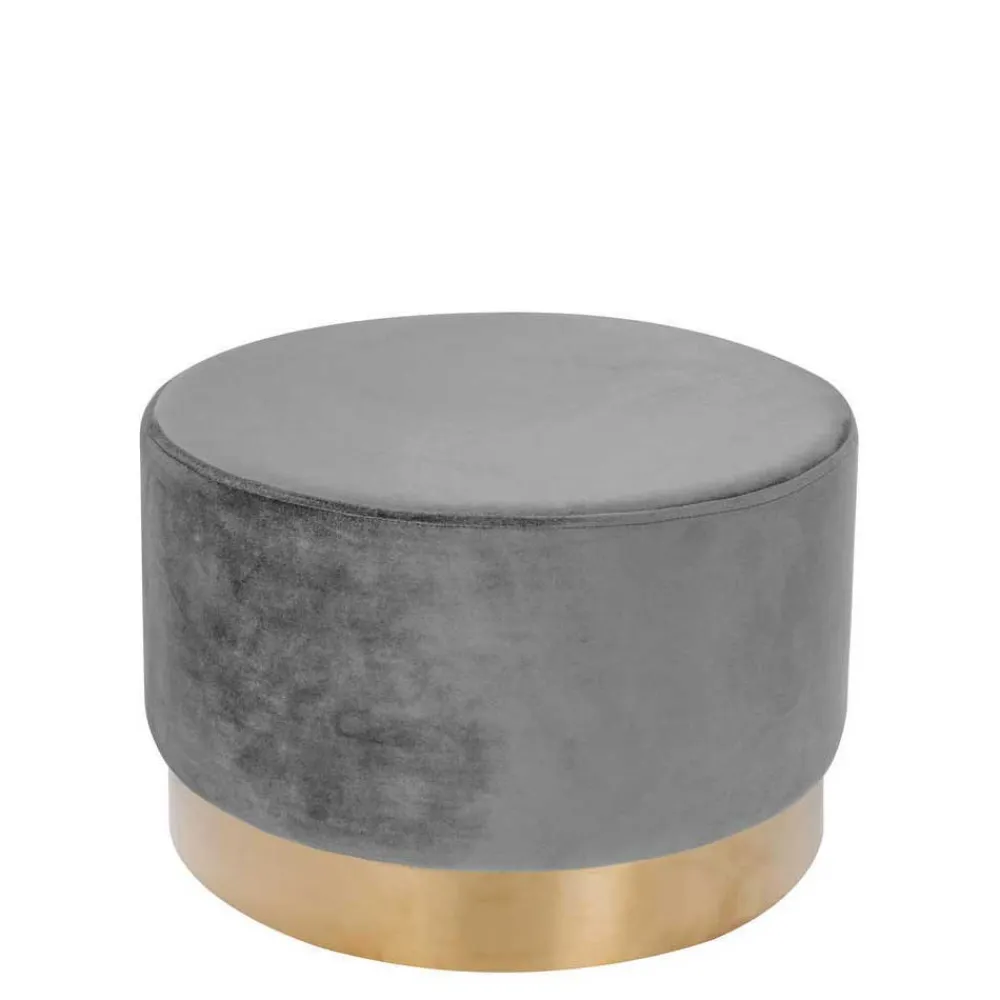 Wohnen Grauer Hocker mit 55 cm Durchmesser - Marina