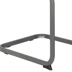 Wohnen Küchenstühle|Esszimmerstühle*Grauer Microfaser Stuhl mit Schwingfuß - Racelyn (Set)