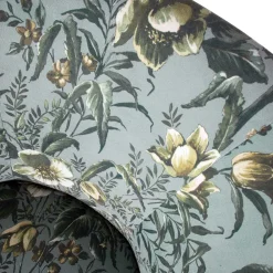 Wohnen Grauer Polstersessel mit Blumen Muster Melissa im Retro Look