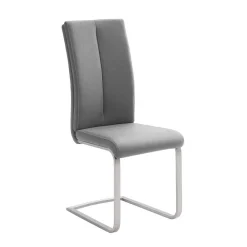 Wohnen Sessel|Wohnzimmerstühle*Grauer Polsterstuhl für den Esstisch Cimbaly mit Schwinggestell (4er Set)