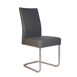 Wohnen Esszimmerstühle|Stühle*Grauer Polsterstuhl mit Swing-Fuß - Motrilo (2er Set)