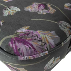 Wohnen Grauer Samt Sessel mit Tulpen Lila - Kiyoshi