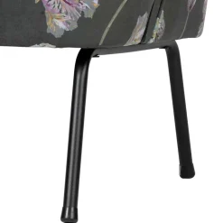 Wohnen Grauer Samt Sessel mit Tulpen Lila - Kiyoshi