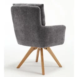 Wohnen Küchenstühle|Esszimmerstühle*Grauer Tischsessel mit Federkern - Cregorian (2er Set)