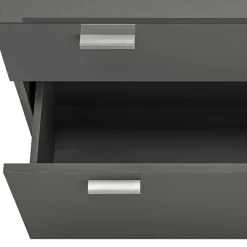 Wohnen Grauer Unterschrank fürs Waschbecken Hochglanz - Ulivia