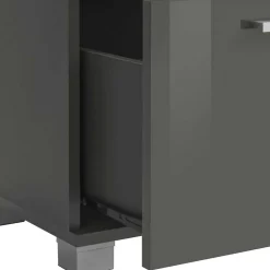 Wohnen Grauer Unterschrank fürs Waschbecken Hochglanz - Ulivia