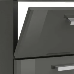 Wohnen Grauer Unterschrank fürs Waschbecken Hochglanz - Ulivia