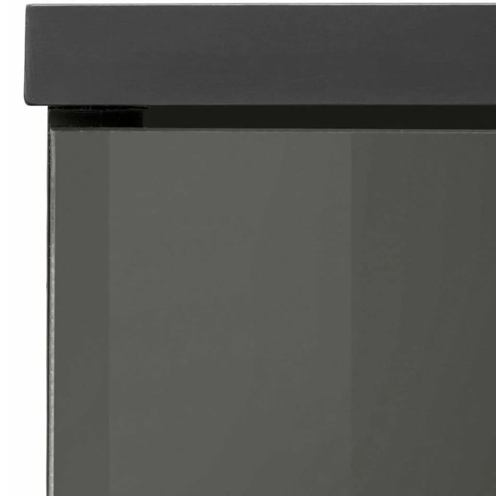 Wohnen Grauer Unterschrank fürs Waschbecken Hochglanz - Ulivia