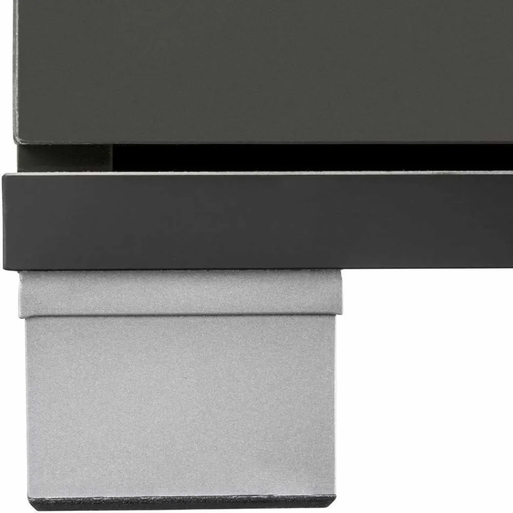 Wohnen Grauer Unterschrank fürs Waschbecken Hochglanz - Ulivia