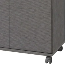 Wohnen Waschtisch|Waschbeckenunterschränke*Grauer Waschbecken Schrank auf Rollen - Invicalo