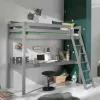Wohnen Jugendbetten|Kindermöbel*Graues Hochbett mit Schreibtisch Arbeitsplatz - Tollow