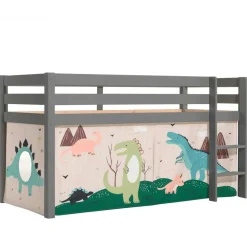 Wohnen Kindermöbel|Kinderbetten*Graues Kinderzimmer Hochbett Dinosaurier - Julmatra
