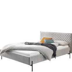 Wohnen Skandinavische Möbel*Graues Polsterbett im Skandi Design - Fabia