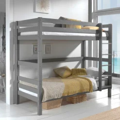 Wohnen Kinderbetten*Graues Stockbett Etagenbett in drei Höhen - Vadromo