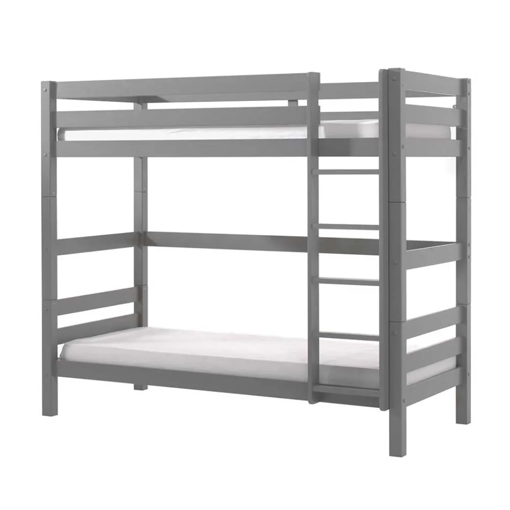 Wohnen Kinderbetten*Graues Stockbett Etagenbett in drei Höhen - Vadromo