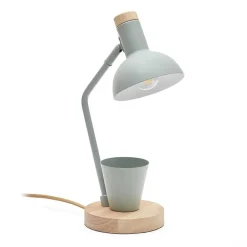Wohnen Lampen & Leuchten*Graugrüne Schreibtischleuchte mit Stifthalter - Jeffa