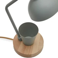 Wohnen Lampen & Leuchten*Graugrüne Schreibtischleuchte mit Stifthalter - Jeffa